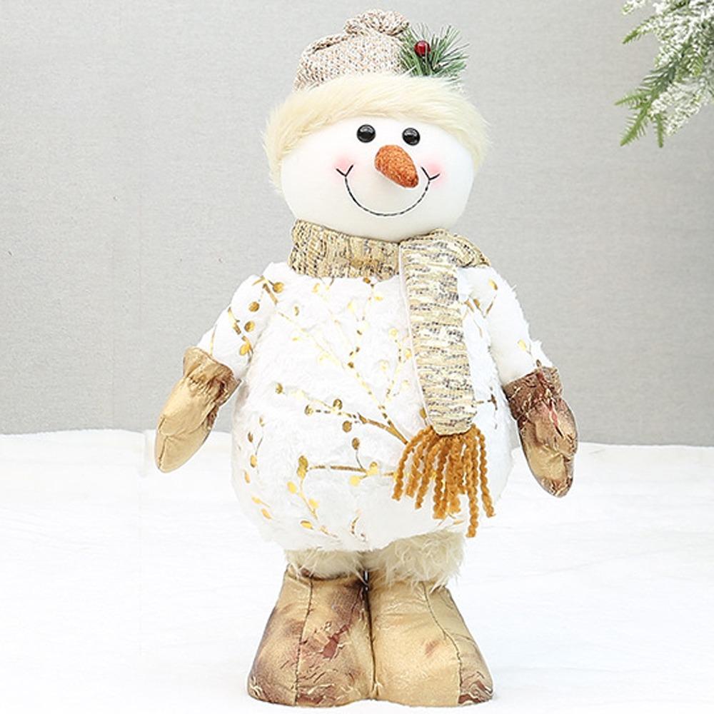 Festival Christmas Snowman Telescopic Doll Printing Merry Christmas Decoration  New Year Supplies