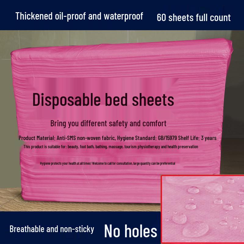 Waterproof Disposable Beauty Bed Sheets with Holes – Thickened Set for Salon Use