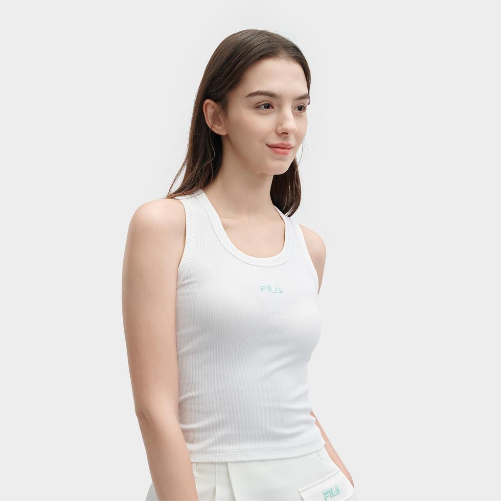 Fila Gilet lavorato a maglia serie Heritage Top da donna Bianco F11W428118FWT