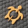 Umbrella Dancing Piggy Wooden Brooch Bunny Kitty Scarf Buckle Cute Animal Sweater Pin  Sweater