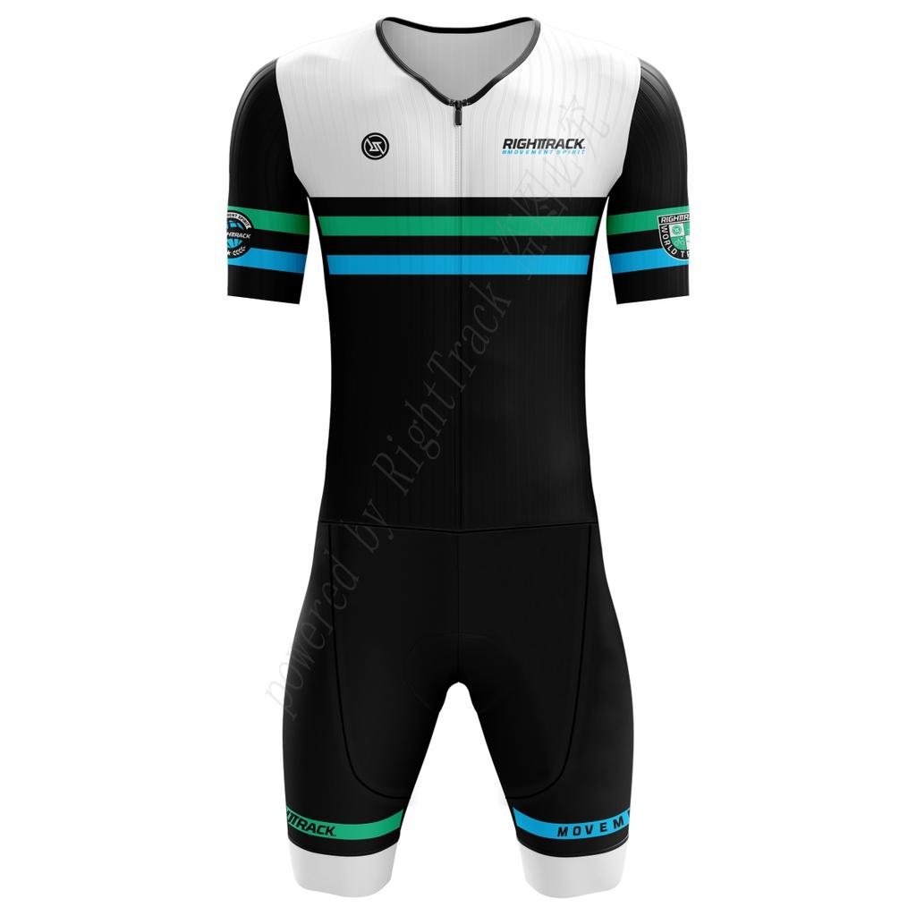 Nuovo Muta Trisuit World Race Triathlon Manica Corta Skinsuit Abbigliamento Tuta Nuoto Ciclismo Corsa Sportswear