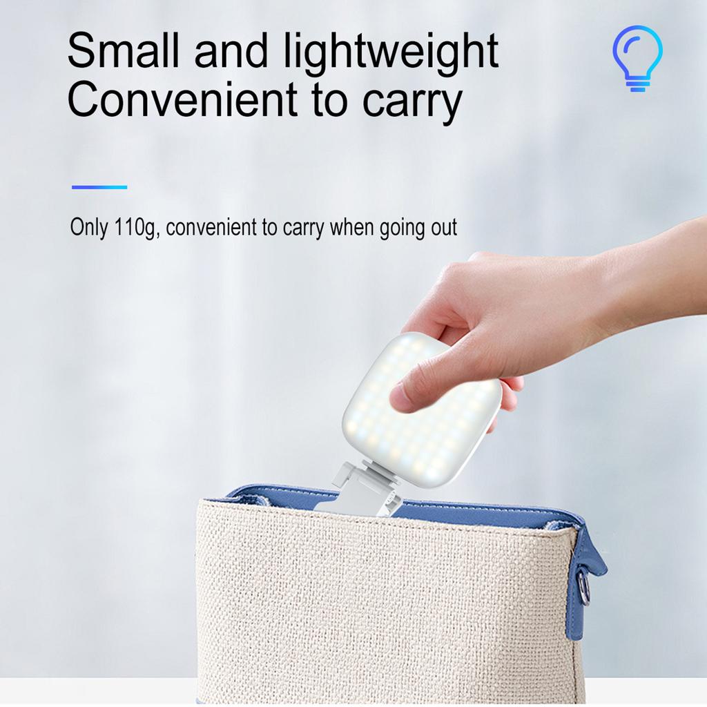 Clip-on LED Fülllicht für Telefon Selfie Licht Konferenz Video Licht 2500K-9000K Dimmbar Eingebaute