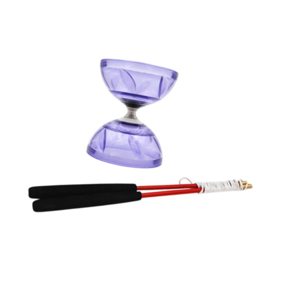 Interactive Diabolo Toy Juggling with Sticks Triple Bearing Chinese Set for