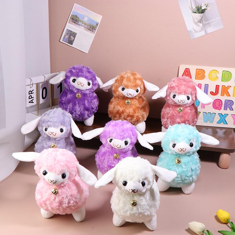 1Pc Standing Animal Sheep Plush Stuffed Toy Animals Dolls Fashion Cartoon Plush Animal Toys Bells Sheep