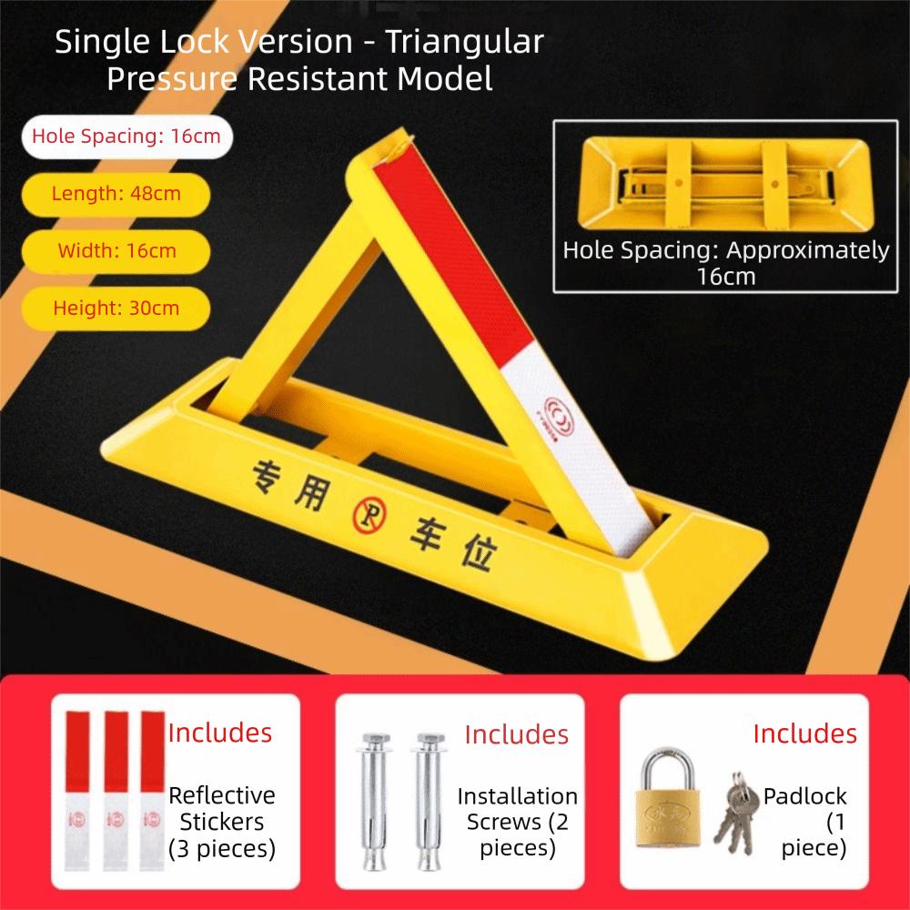 Portable Folding Vehicle Security Barrier Thickened Anti-collision Parking Barrier  Lot Protection