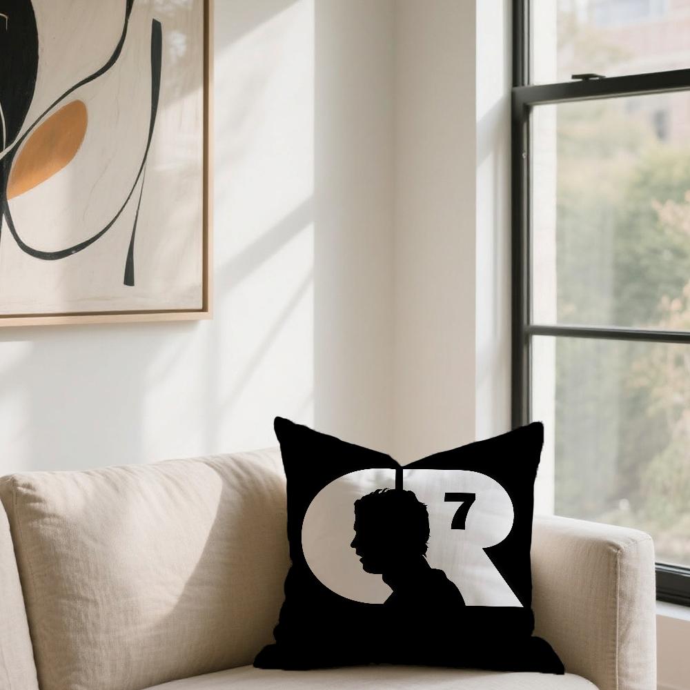 C-Криштиану Р-Роналду Футбольная Суперзвезда Для Дивана Машины Офиса Кафе Мягкая и Удобная Двусторонняя Печать Наволочка 30cmx30cm