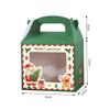 Eco Friendly Christmas Gift Boxes with Clear Window Portable Handle Food Grade Packaging for Cookies Candies Holiday Gifts