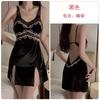 Women's Velvet Deep V Padded Backless Sleep Dress with Robe Lounge Set