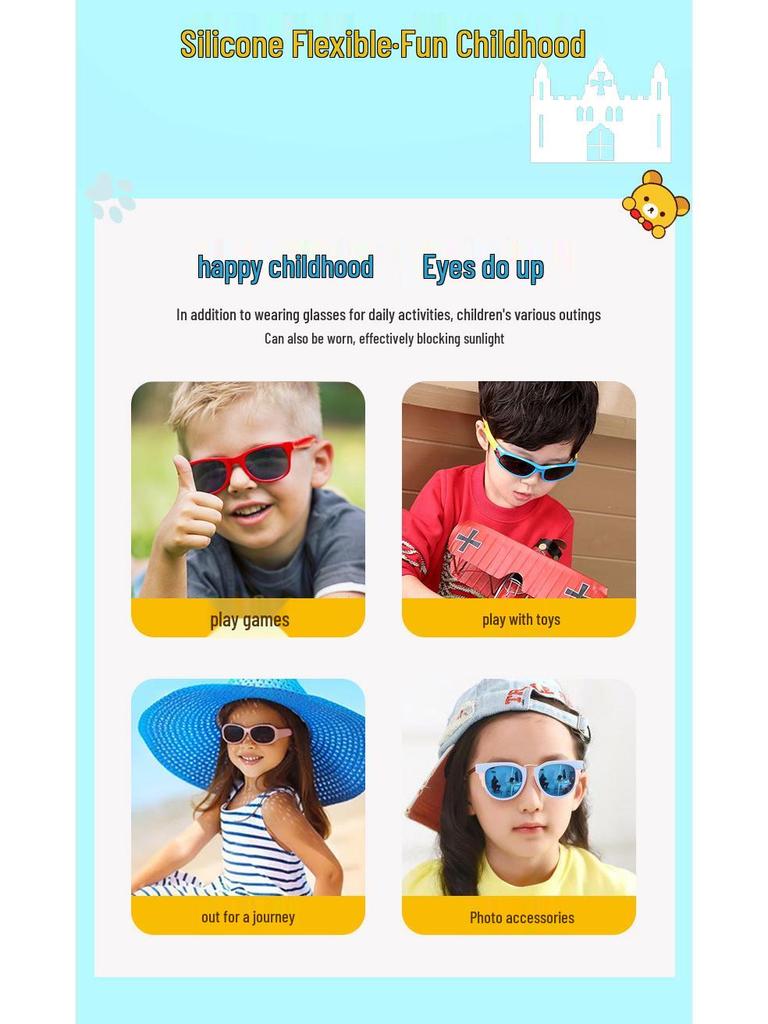 Children's Polarized Flip-Up Monkey Sunglasses with UV Protection