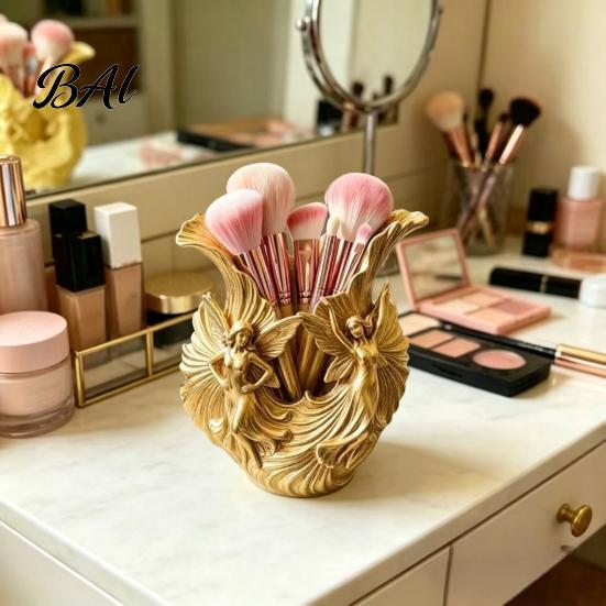 Creative Desk Accessory for Women 3D Printed Pen Holder, Fairies Desktop Organizer Pens, Pencils, Makeup Brushes, Special Gift Art Lovers Minimalist