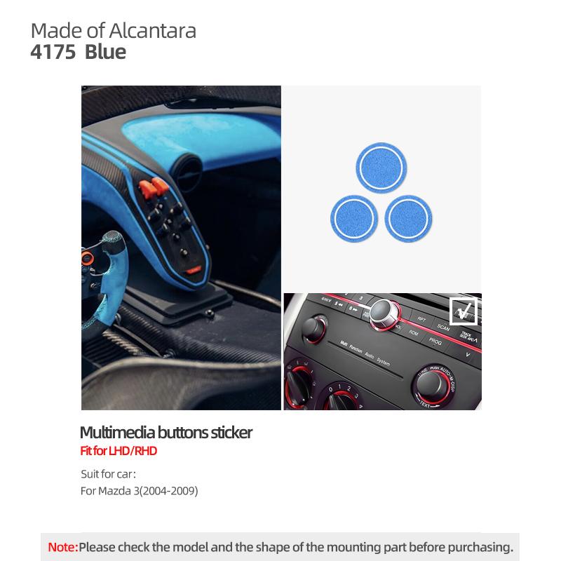 

For Mazda 3 Axela 2004-2009 Made of Alcantara Center Console Multimedia Panel Trim Stickers Tuning Car Interior Accessories