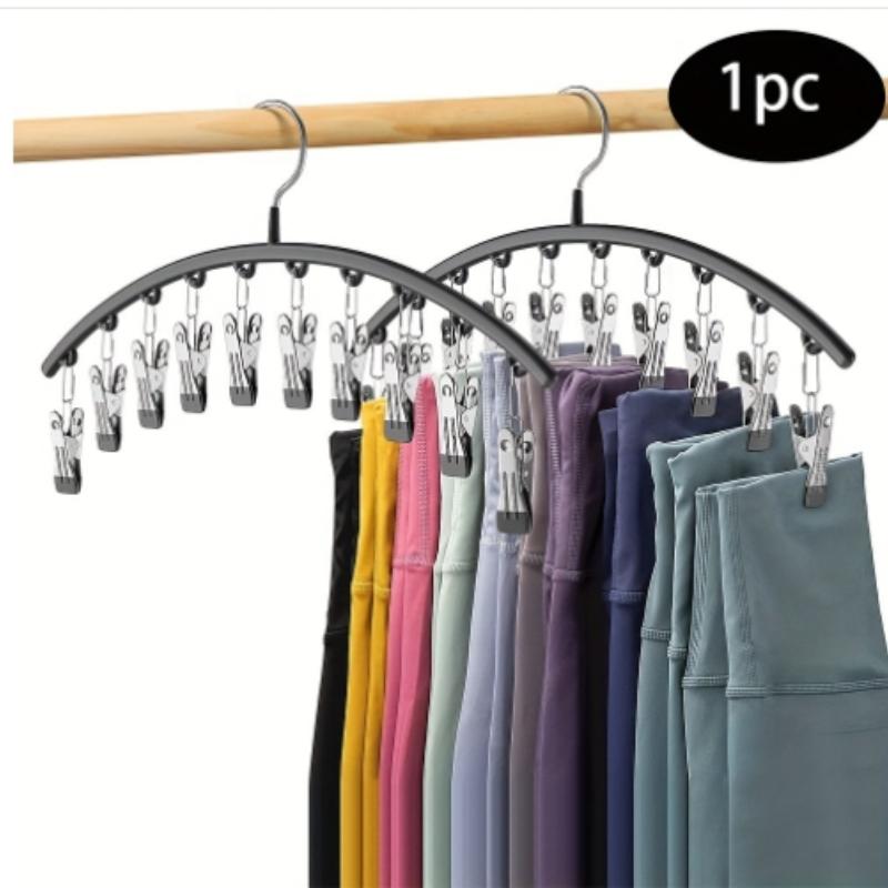 1pc Curved Shape Hanger Metal Yoga Pants Hangers Organizer With 10 Clothespins Holds 10 Leggings For Closet Pants Hanger 2800₽