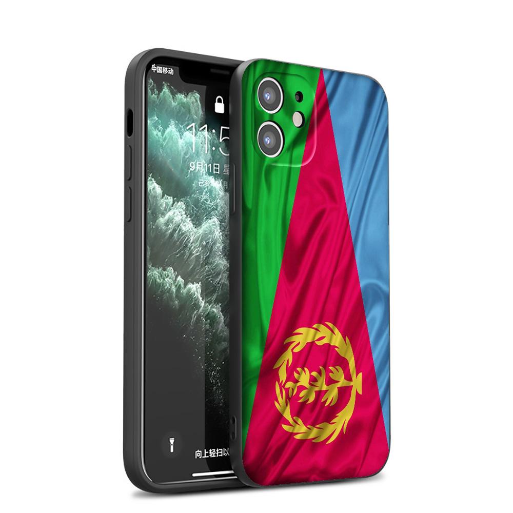 GX65 Eritrea Flag Silicone Soft Case for iPhone 13 12 Mini 11 Pro XS Max XR X 8 7 6 6S Plus 5 5S SE 2020