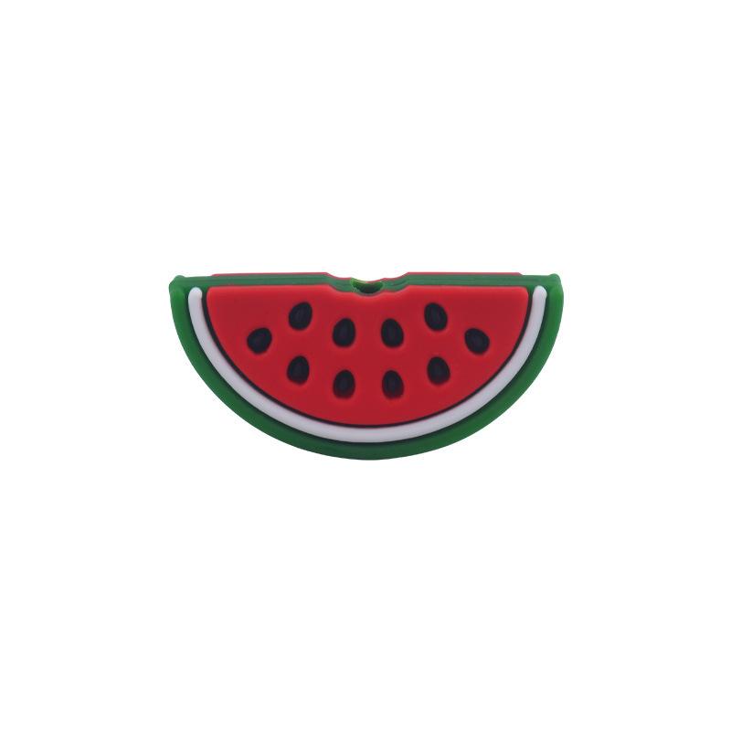 1PC New Cartoon Fruit Silicone Beads for Baby DIY Pacifier Chain Bracelet Toy Teething Baby Feeding Stroller Accessories