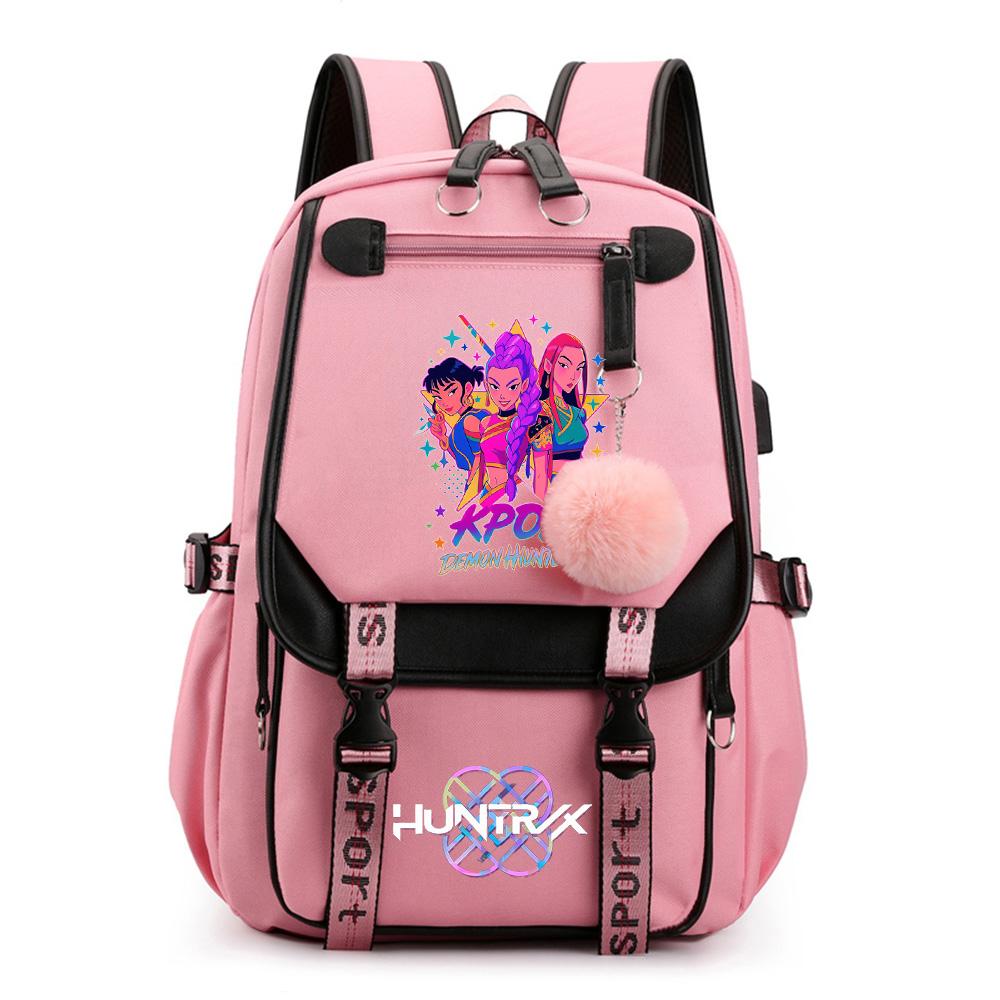 Anime Niedlicher Cartoon K-Pop Bedruckter Rucksack Schultasche für Teenager Schüler Mädchen Junge Bücherrucksack Große Kapazität Wasserdicht Reisetasche Kindergeschenk Rucksack