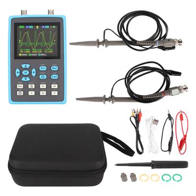 Handoszilloskop 2 Kanäle 120MHz Bandbreite 2,8in LCD Hintergrundbeleuchtungsanzeige 3 Scanmodi Digital