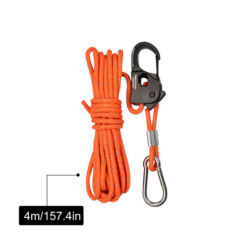 Tent Rope Nylon Reflective Lines 4 Meters Adjustable Camping Paracord Cord For Hiking Shelter Backpacking Climbing Kayak Tarp