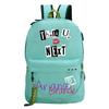 Pop Singer Ariana Grande Ariana Print Chain Webbing Backpack Multipurpose Backpack