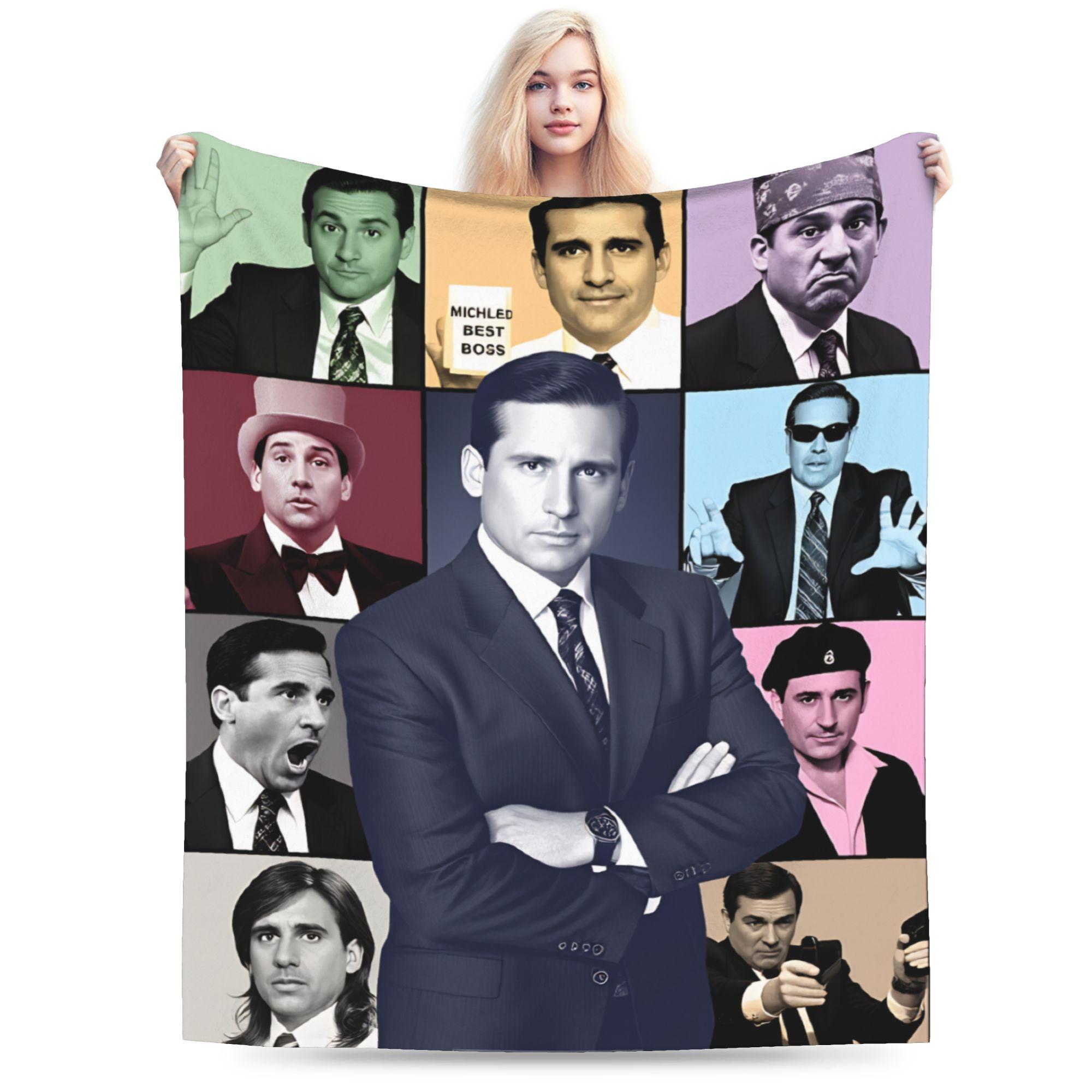 Dwight Schrute Collage Blanket Quality Warm Soft  Throw Blanket Winter Students Living Room Fluffy Bedspread 30x40in