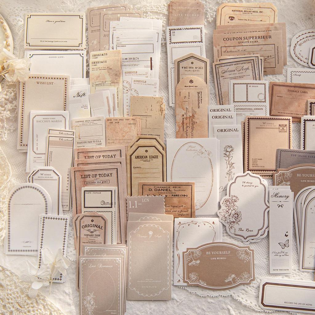 Mò Mò Echoes of the Past Retro Sticky Notes & Border Stickers