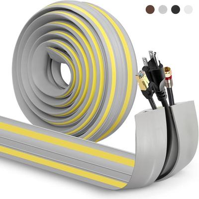 Zuschneidbare Bodenkabelabdeckung, PVC-Kabelmanagement, professioneller Stromkabelschutz für den Außenbereich