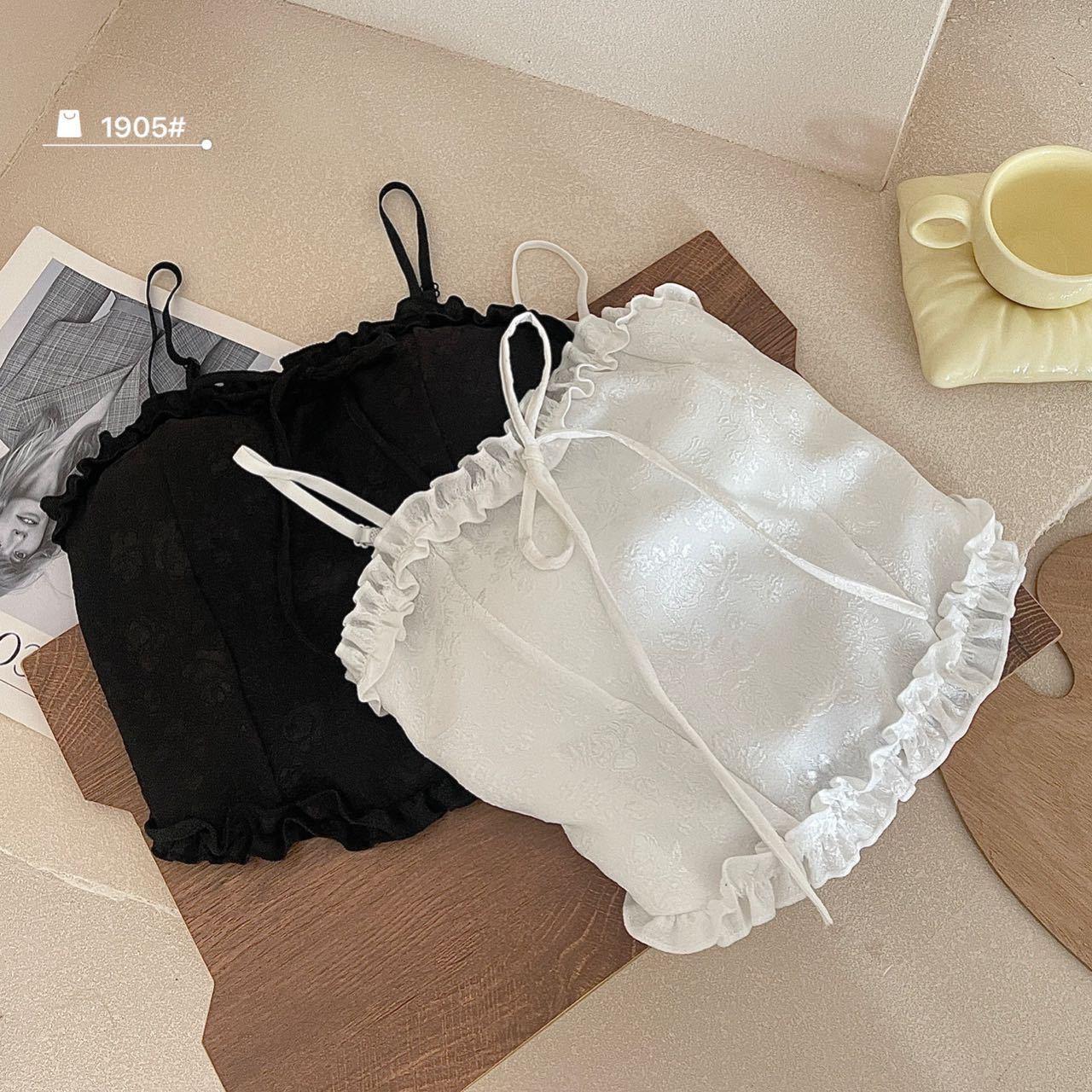 

Bowknot Camisole Короткие майки с бюстгальтером Сексуальные тонкие однотонные футболки и топы Camis и майки