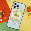 CAKE COFFEE The Boba Tarot Card Phone Case For IPhone 18 17 Pro Max 16 15 14 12 11 13 Pro Max Plus 12 13 Mini 16e 17 Air Cover