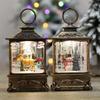 Lighted Christmas Snow Globe Lantern Battery Operated LED Night Light with Hook Christmas Tree Ornaments Gift Christmas Decor