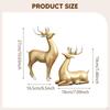 2 Pieces Reindeer Figurines Animal Figure Christmas Decoration Creative Elk Sculptures Tabletop