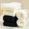 Unisex Schwarze Winter Samt Schlaf Socken Zuhause Verdicken Warm Weiß Weiche Faux Nerz Socken Herbst 1 Paar
