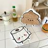 Thickened and super absorbent, lovely cartoon-style hand towel, coral fleece small square towel, suitable for both kitchen and bathroom use