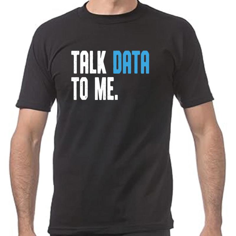 Parla Dati Con Me Scienziato Divertente Data Analyst Scienziato Geek Magliette Unisex Unisexs Moda Casual Oversize 100% Cotone Maglietta