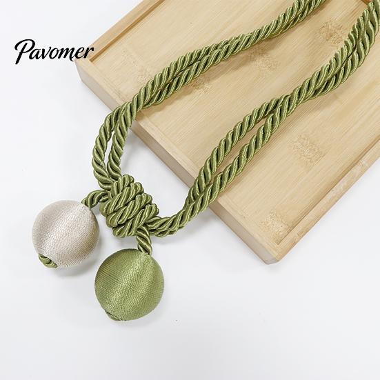 Adjustable Curtain Ties 2Pcs Tiebacks Rope, Decorative Handmade Tie Back, Simple Securing Holdbacks Ropes for Living Room Bedroom Window Sheer Drapes