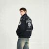 American Vintage Heavy Embroidered Racing Biker Jacket Thick Cotton Coat Teens