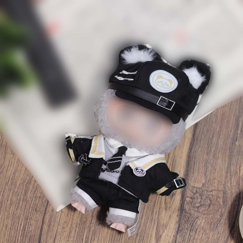 Niannyyhouse 10cm Stuffed Toy Clothes Hat Jacket Dress Shirt Pants Vest Tie Panda Suit Cotton Doll Costume Changeable
