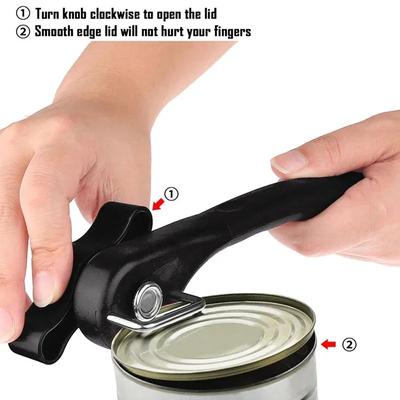 Ouvre-boîte manuel en acier inoxydable, outils de cuisine professionnels, ouvre-boîte manuel de sécurité, ouvre-bocal à coupe latérale