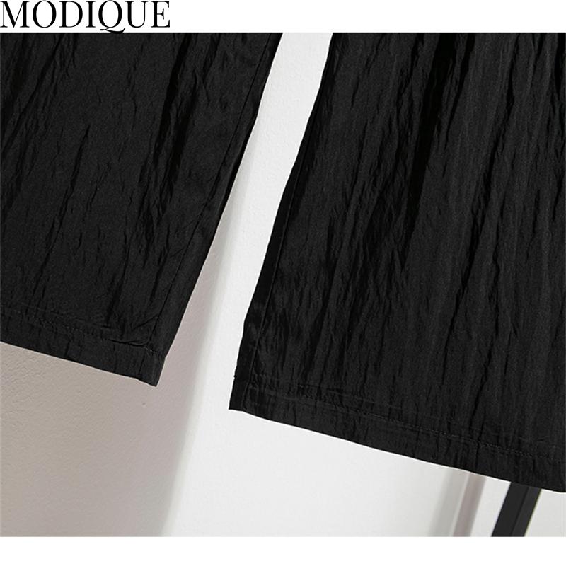 MODIQUE Vår Sommer Plus Size Ny Dame Løst Lang Lin Rett Bukser Joggebukser Dame Casual Basics Ankellange bukser med vidde ben