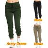 Women's Drawstring Elastic Waist Cargo Joggers Straight Leg Casual Trousers