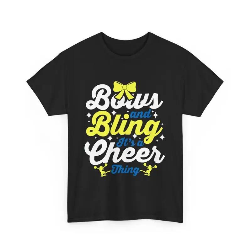 

Cheerleading Cheerleader T ShirtT Shirt Bows And Bling Its A Cheer Thing S разноцветный