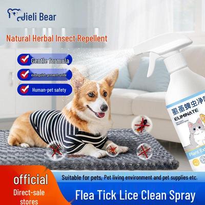 Spray Antiparasitario Interno y Externo para Perros y Gatos - Removedor de Garrapatas, Pulgas y Piojos