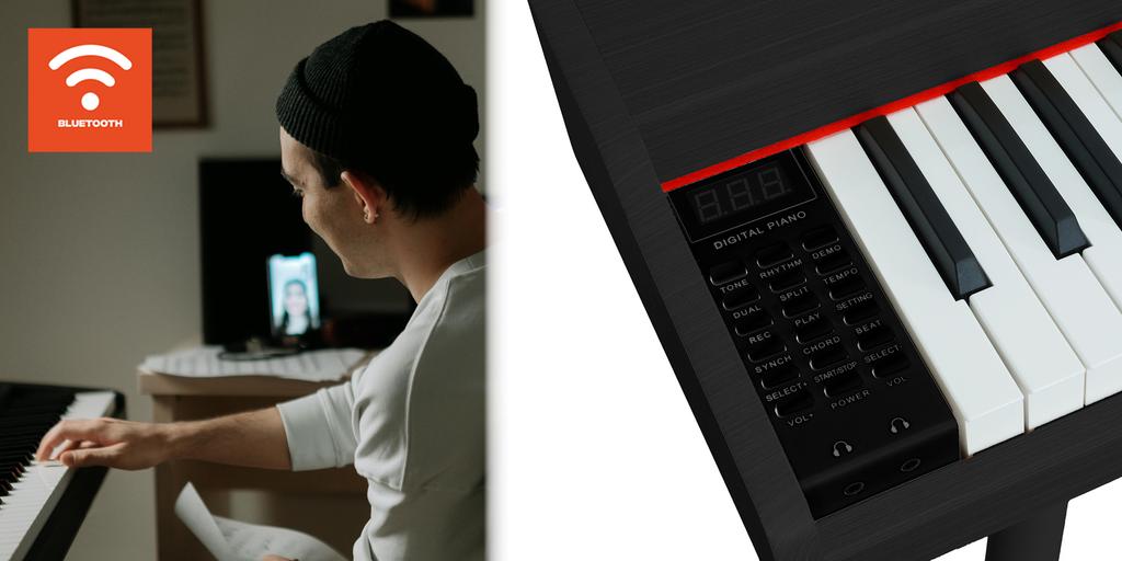 MusicMate MM-P20-B PrestigeNote BLACK Digital Piano