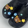 10PCS Fashion Shoe Charms Set Accessories Hole Shoe Buckle Cute Little Bear Star DIY 3D Shoes Decorations Kids Party Gift