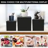 3PCS Acrylic Buffet Riser Box Smooth Surface Stackable Acrylic Cube Cake Display Riser With Hollow Bottom for Cupcake Candy