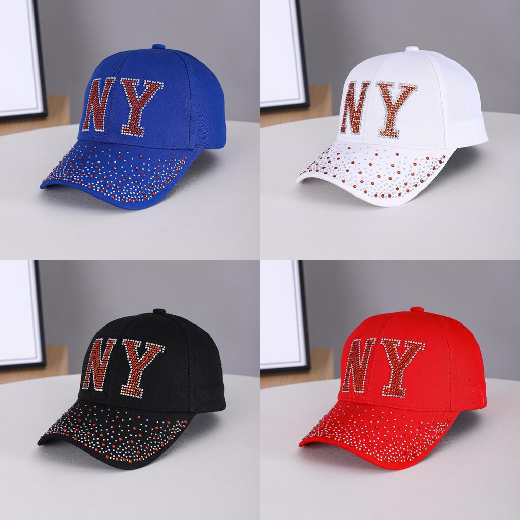 New Diamond Letter Baseball Cap With Embellished Logo For Fashionable Women And Teens