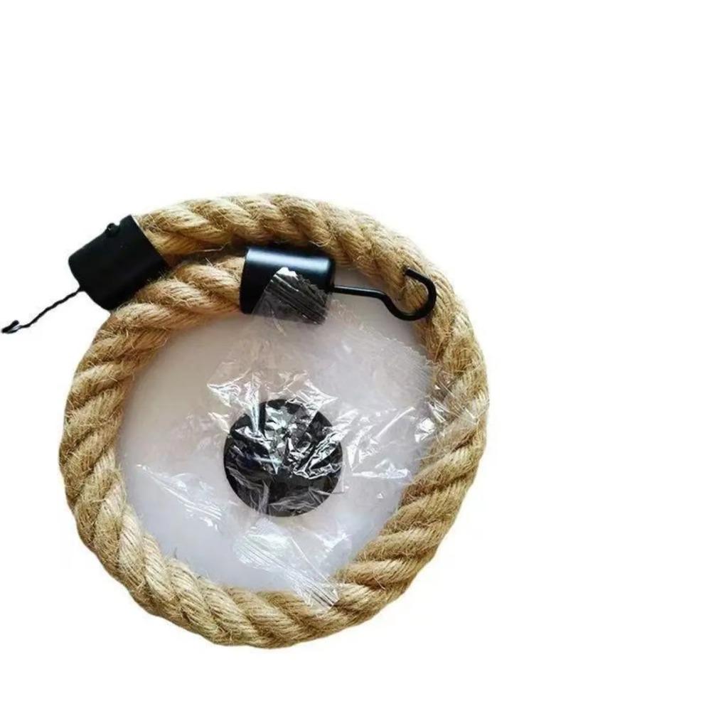 Vintage Hemp Rope Toilet Paper Holder Retro Wall Mounted Tissue Rack for Bathroom Storage Organizer No Drill Decor