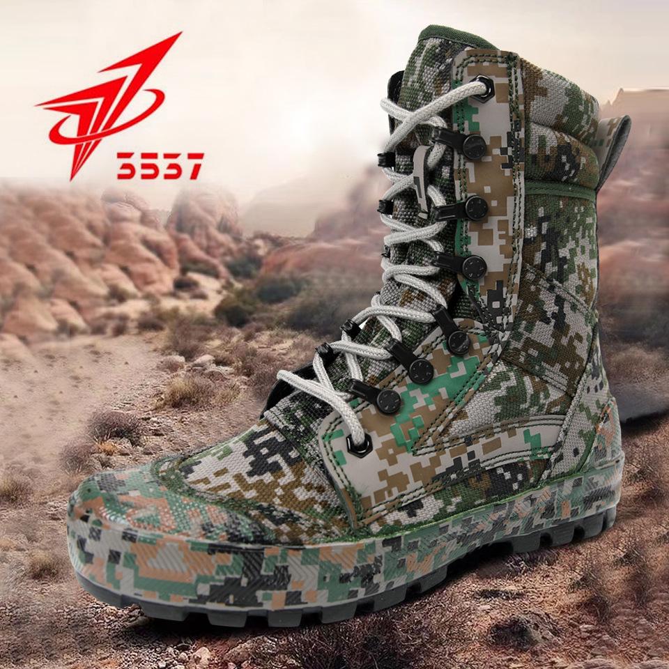 3537 Liberation High-Top Canvas Boots: Durable, Breathable, Anti-Slip, Sand-Proof for Construction and Mountaineering 43