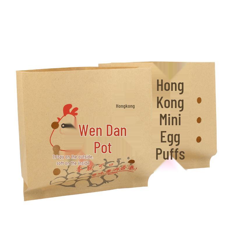 Oil-Proof Disposable Egg Waffle Paper Bag