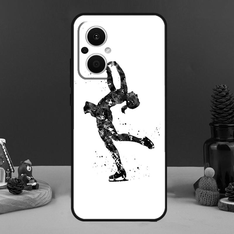 Figure Skating Ice Skating Case For OPPO Reno 10 Pro 11 F 4 5 6 7 8 Lite 4Z 5Z 8T OPPO Find X5 X2 X3 Lite X6 Pro Cover OPPO Reno11 F