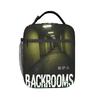 The Backrooms 2026 Movie Thermal Insulated Lunch Bags for Office  Portable Food Bag Men Women Cooler Thermal Lunch Boxes