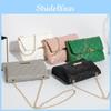 New Bag Korean Style Grid Bag Women's Bag Chain Crossbody Bag Embroidered Floral Small Square Bag